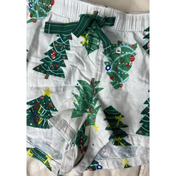 Old Navy Flannel Christmas Tree Print Pajamas 3 Piece Sleep Set Holiday Women’s - Picture 14 of 16